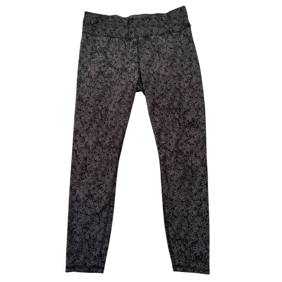Jockey Activewear Leggings Size Large Womens Gray Black Abstract Print - Picture 1 of 7